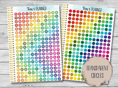 Hourly Dot Checklist Planner Stickers design graphic design planner sticker