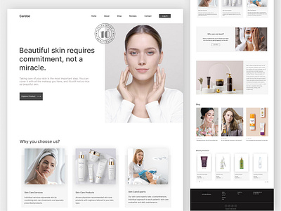 Skin Care Landing Page Design beauty beauty care bitmatestudio creative design doctor health interface landing page medical medicine minimal product ui ui design uidesign ux ux design web