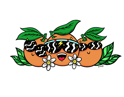 Orange Blossom Gang embroidery florida gang illustration orange orangeblossom orlando patch patchdesign starryeyed sticker vitaminc