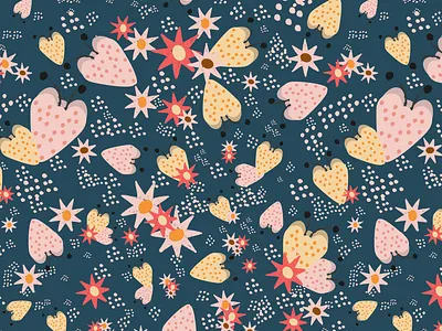 Flowers Pattern Design children design colorful floral design fashion design floral for kids floral pattern floral pattern design flowers graphic design illustration kids design kids pattern pattern pattern design