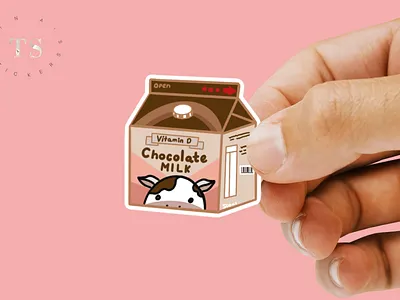 Chocolate Milk Cartoon Sticker design graphic design sticker