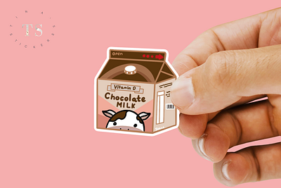 Chocolate Milk Cartoon Sticker design graphic design sticker