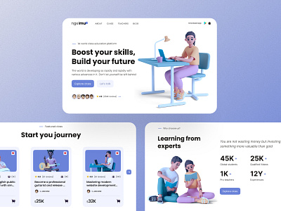 Ngelmu Edu Platform education platform elementor high fidelity ui web design wordpress