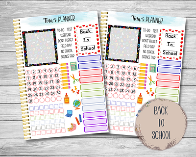 Back To School Functional Planner Stickers design graphic design planner sticker
