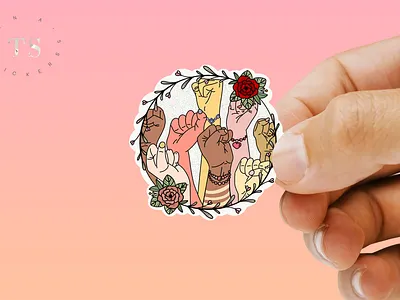 Flower Be Kind Sticker design graphic design sticker