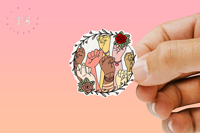 Flower Be Kind Sticker design graphic design sticker