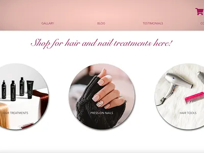 Gente Bella Beauty Salon eCommerce Website: Homepage Part 2 design minimal typography ui ux