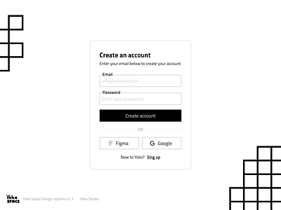 Clean & Consistent Login UI with Yoko Space design system login product product design ux yoko