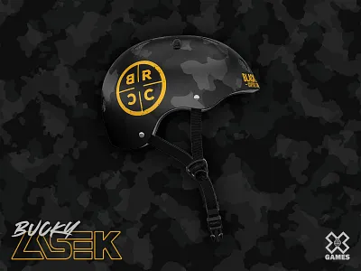 Bucky Lasek's BRCC X Games Helmet black rifle branding brcc bucky lasek camo camouflage coffee coffee company design helmet mockup skate skateboard sponsor