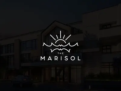 Hotel Logo (Sea wave + bed + Sun) b2b branding graphic design logo