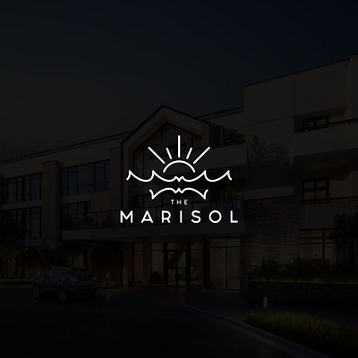 Hotel Logo (Sea wave + bed + Sun) b2b branding graphic design logo
