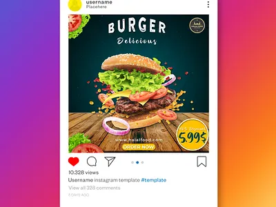 Fast Food Social Media Banner ads advertising banner banner design burger design fast food graphic design instagram post photoshop post social media banner social media banner post social media design social media post web banner