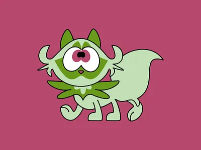 Silly Sprigatito cartoon cute illustration pokemon vector