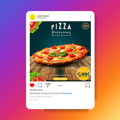 Fast Food Social Media Banner ads advertising banner banner ads banner design design fast food graphic design instagram post photoshop pizza social media banner social media banner post social media design social media post web banner