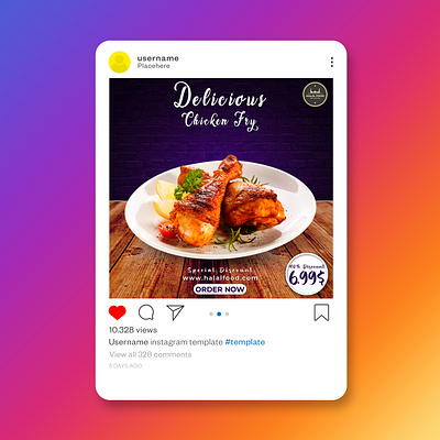 Fast Food Social Media Banner ads banner banner design chicken design fast food graphic design instagram post photoshop social media banner social media banner post social media design social media post socialmedia web banner