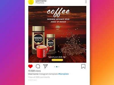 Coffee Social Media Banner Design advertising banner design coffe banner design facebook post graphic design instagram post photoshop social media banner social media banner post social media design web banner