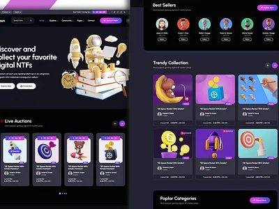 Marketplace Website best web design creative web pages design frontend graphic design illustration landing page design landing pages ui