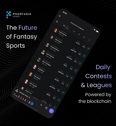 iOS App Preview Cover app blockchain crypto fantasy fantasy football fantasy sports illustration react native solana ui