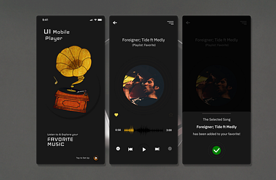 Music Player design ui ux