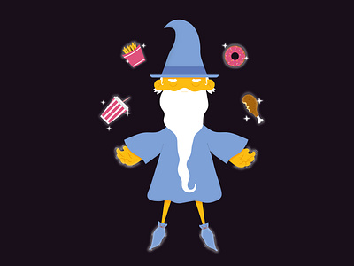 Junk Wizard cartoon character characterdesign cute design funny illustration illustrator magic merlin vector vectorart wizard