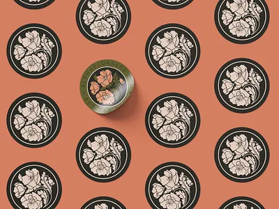 Alpha Floral Stickers brand identity branding design floral hand lettered hand lettering illustration logo procreate retro