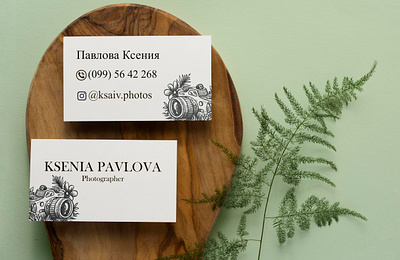 Development of business cards photographer branding design graphic design illustration logo typography vector визитки фотограф