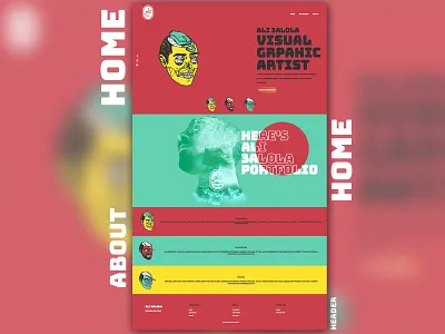 Personal Portfolio Land Page 3alola ali brand corporate identity logo mobile responsive ui web