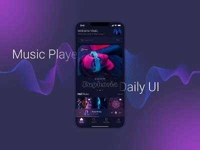 Music Player app daily ui design graphic design mobile app mobile design product design ui ux