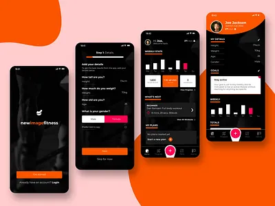 Fitness App - Overall - 2/3 2d app app design branding design fitness graphic design health illustration logo mobile mobile design ui uiux ux web web design workout