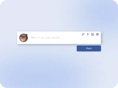 #DailyUI 081 - Status update 100daysofui branding dailyui dailyui 081 dailyui 81 design designchallenge dribbblechallenge post post update social media status update ui uichallenge ux