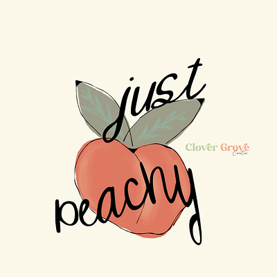 Just Peachy graphic design illustration peach peachy vector