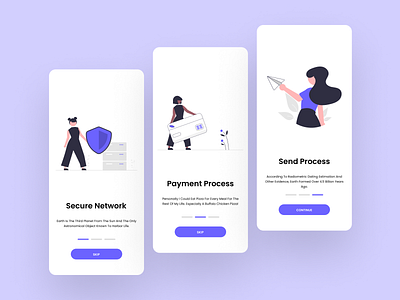 Simple Onboarding Screens animation app blockchain branding color design graphic design icon iconography illustration logo minimal nft typography ui uiux ux vector web website