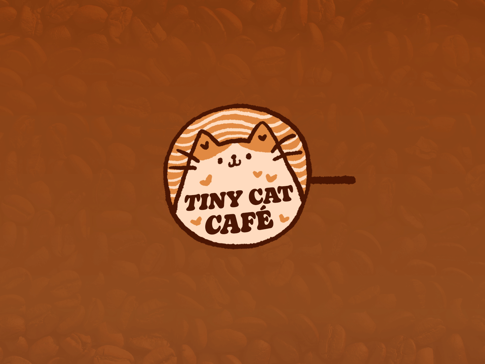 Tiny Cat Café Motion Logo animation branding cafe cat coffee coffee shop cute identity illustration kawaii logo motion motion graphics