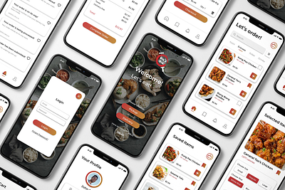 Hoy's Wok mobile ordering app app branding design graphic design illustration logo typography ui ux