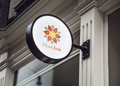 Plant Love store sign branding design graphic design illustration logo typography vector