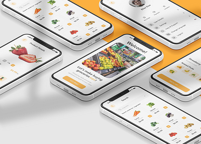 EZPZ grocery shopping app for seniors app branding design logo typography ui ux