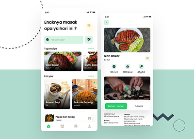 Jago Masak UI design adobexd android app branding clean dashboard design figma food graphic design green mobile recipe ui ux web