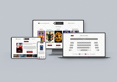 Cinema seat reservation website and app app branding design graphic design illustration logo typography ui ux vector