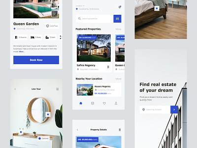 Real Estate App apartment app building clean estate home home rent house housing mobile property property marketing real estate rent rent app ui uiuxdesign ux