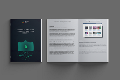 Brochure design for cyber security company brochure clean cool cyber cyber security illustration tech