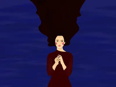 Dreamy Feminity beautiful woman beauty design digital drawing digital illustration digital painting feminity flat france graphic design illustration mexican art painting portrait vector woman