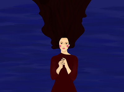 Dreamy Feminity beautiful woman beauty design digital drawing digital illustration digital painting feminity flat france graphic design illustration mexican art painting portrait vector woman