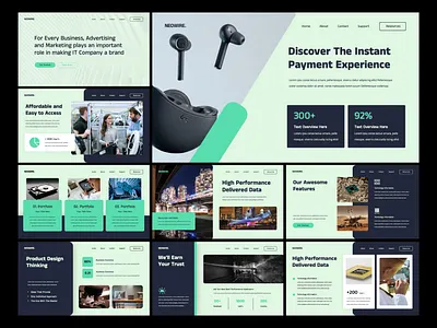 Modern Startup Technology Pitch Deck deck design exploration graphic design layout pitchdeck presentation slide startup tech