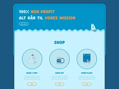 Sardine Festival | Landingpage (2) app blue branding design graphic design icon illustration landingpage logo minimal ocean plastic pollution sardines sardines festival ui ux vector water web