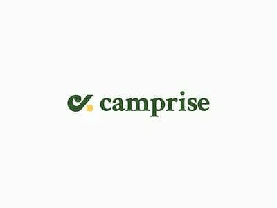 Camprise - Hiking Equipments Logo adventure branding and identity explorer foot green hiker hiking logo logo concept minimalist modernism monogram mountain sun tent