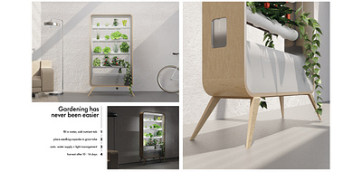 BENTO - smart indoor garden 3d blender design furniture future illustration industrialdesign modern product productdesign rendering smarthome