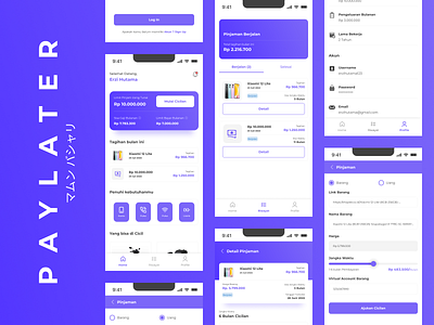 Paylater app design typography ui uiux ux website