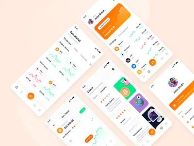 Crypto Wallet Robo-Advisor advisor bitcoin btc crypto cryptocurrency design ethereum learn mobile mobile app mobile app design mobile application money ui ui design ui kit ui kits uidesign user interface wallet