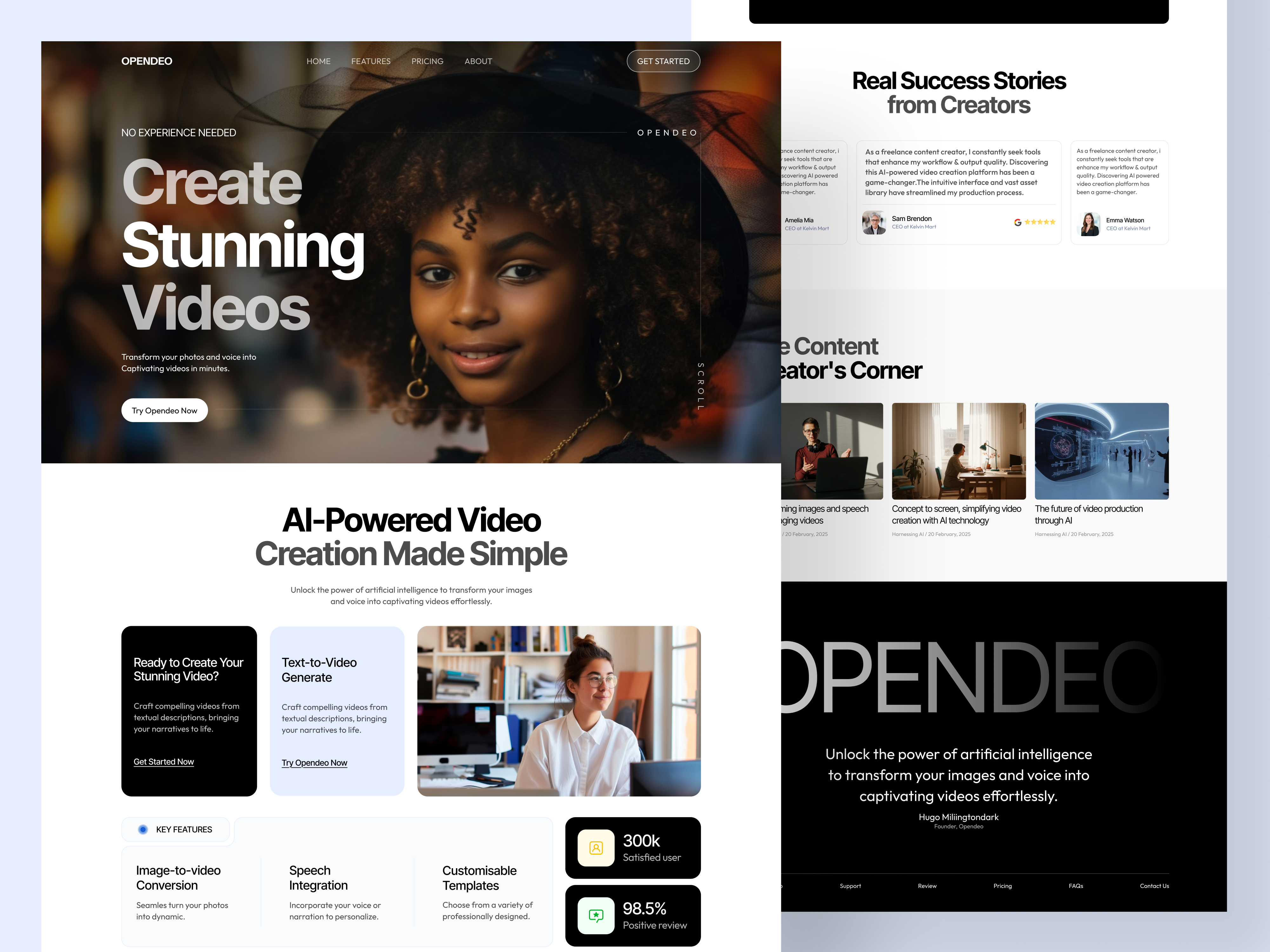 Example of Professional Landing Page Design 