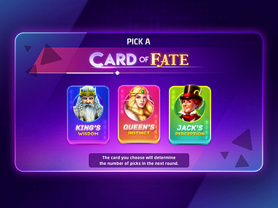 Mini Game - Card of Fate casino design game game app game interface game ui gaming illustration mobile app mobile game mobile ui slots game ui